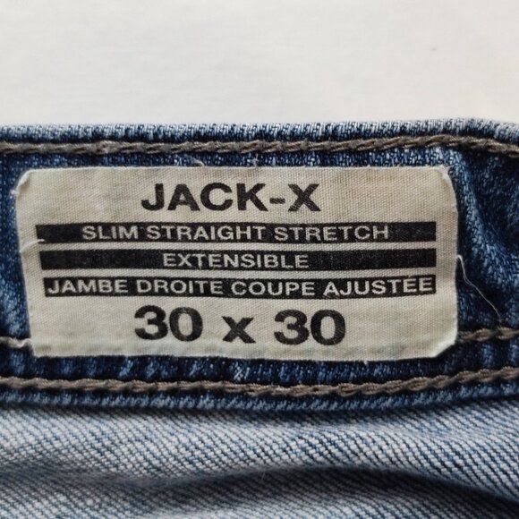 Buffalo David Bitton jeans Jack-X men's size 30 denim blue slim straight stretch - Picture 6 of 13
